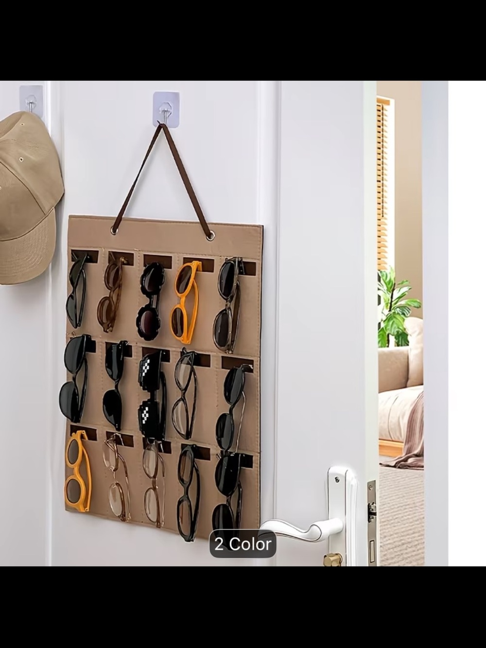 Beige Sunglasses & Eyewear Organizer